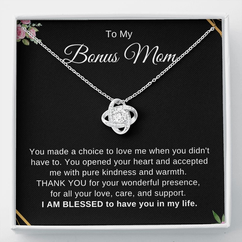 To my Bonus Mom - Love Knot necklace