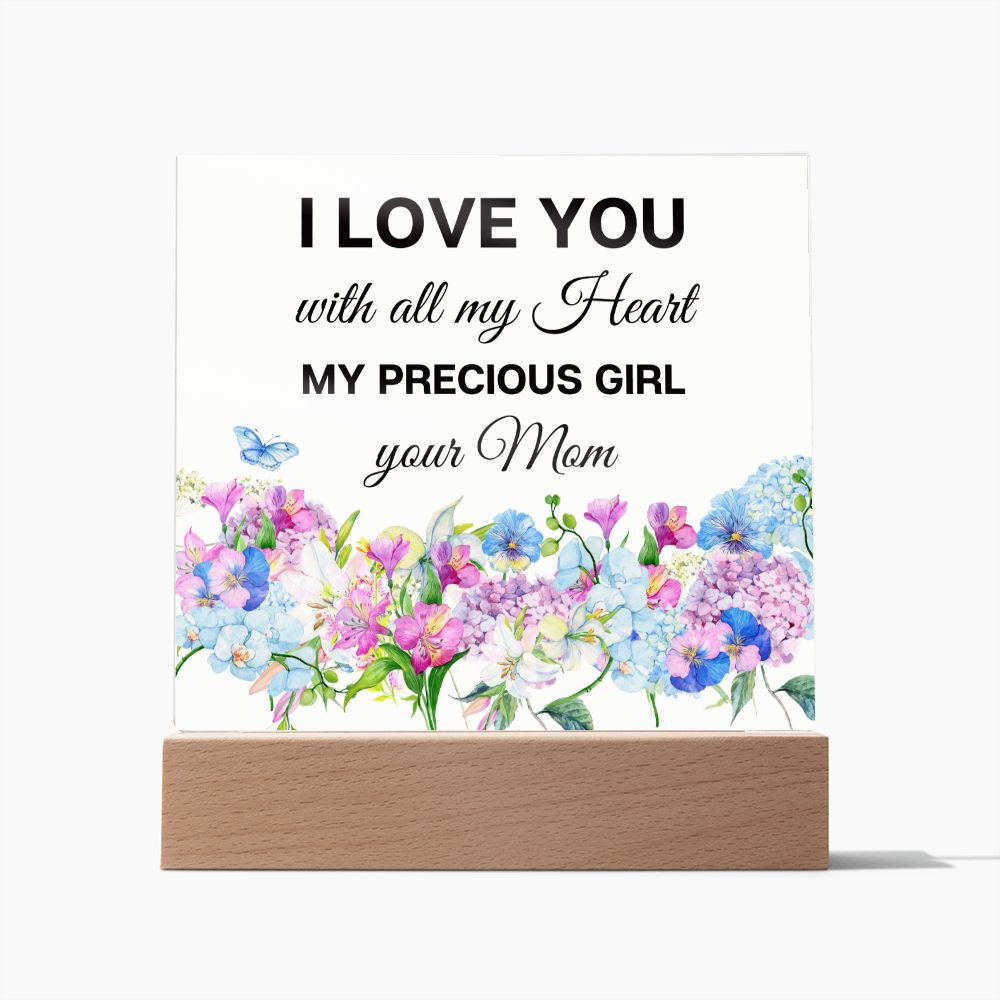 Square Acrylic Plaque - For Daughter from Mom